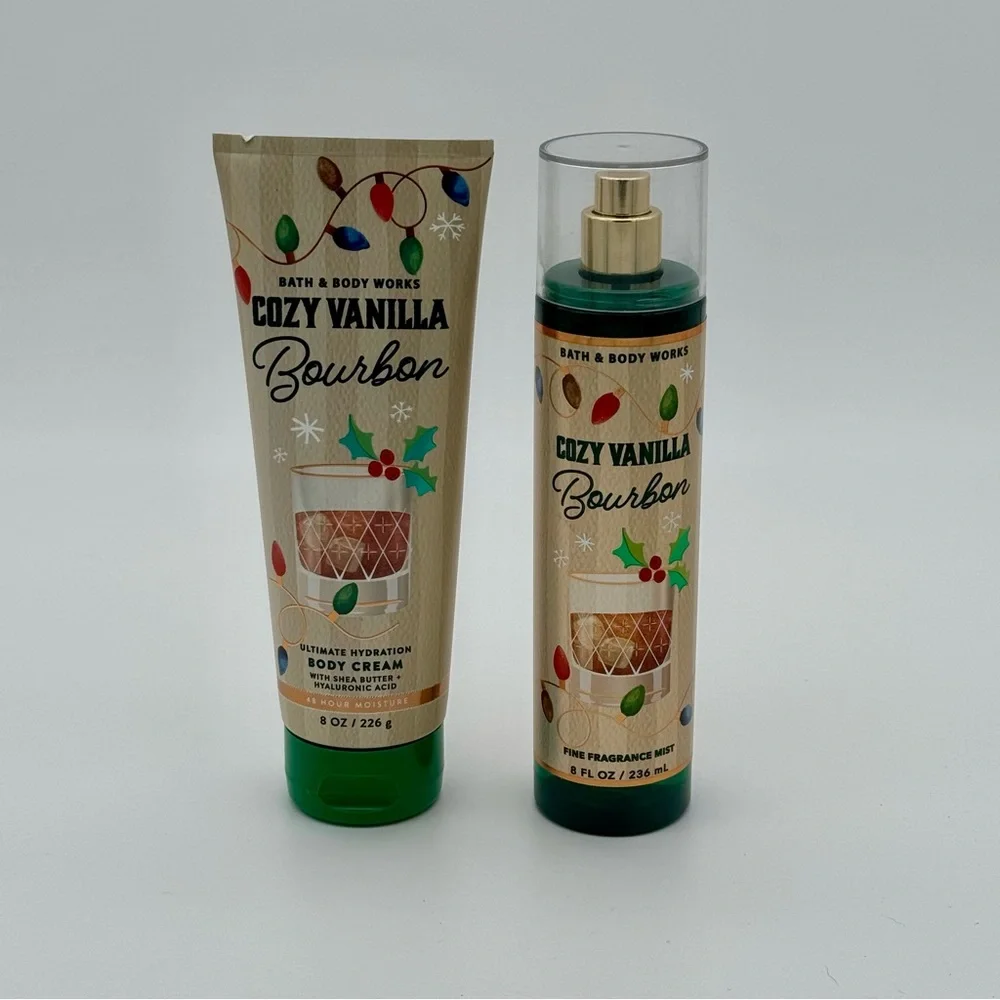 Bath and Body Works Cozy Vanilla Bourbon Body Care Holiday Gift Set NWT